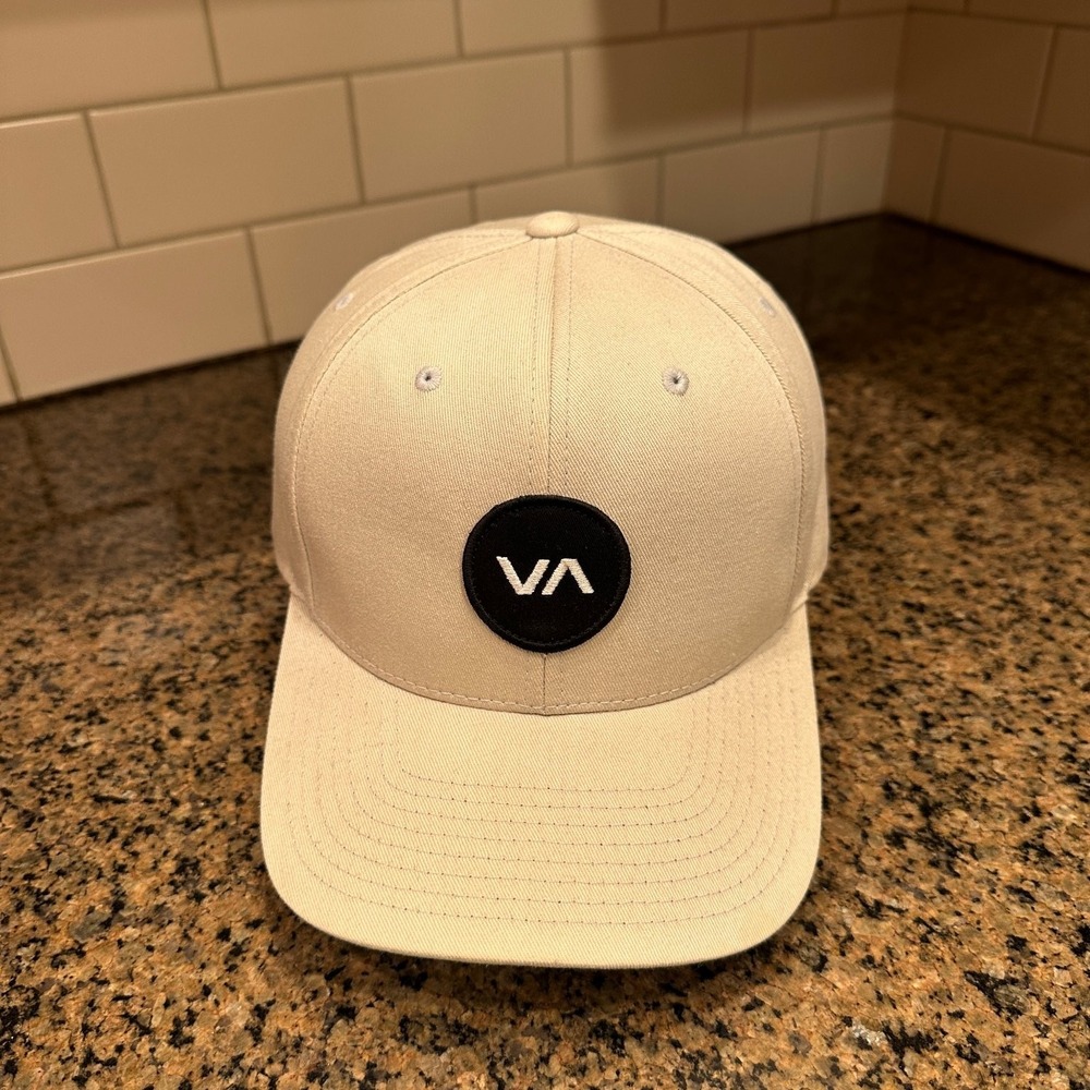RVCA Mio Fit Baseball Cap Men's Adjustable Snapback Beige Lavender Underbrim